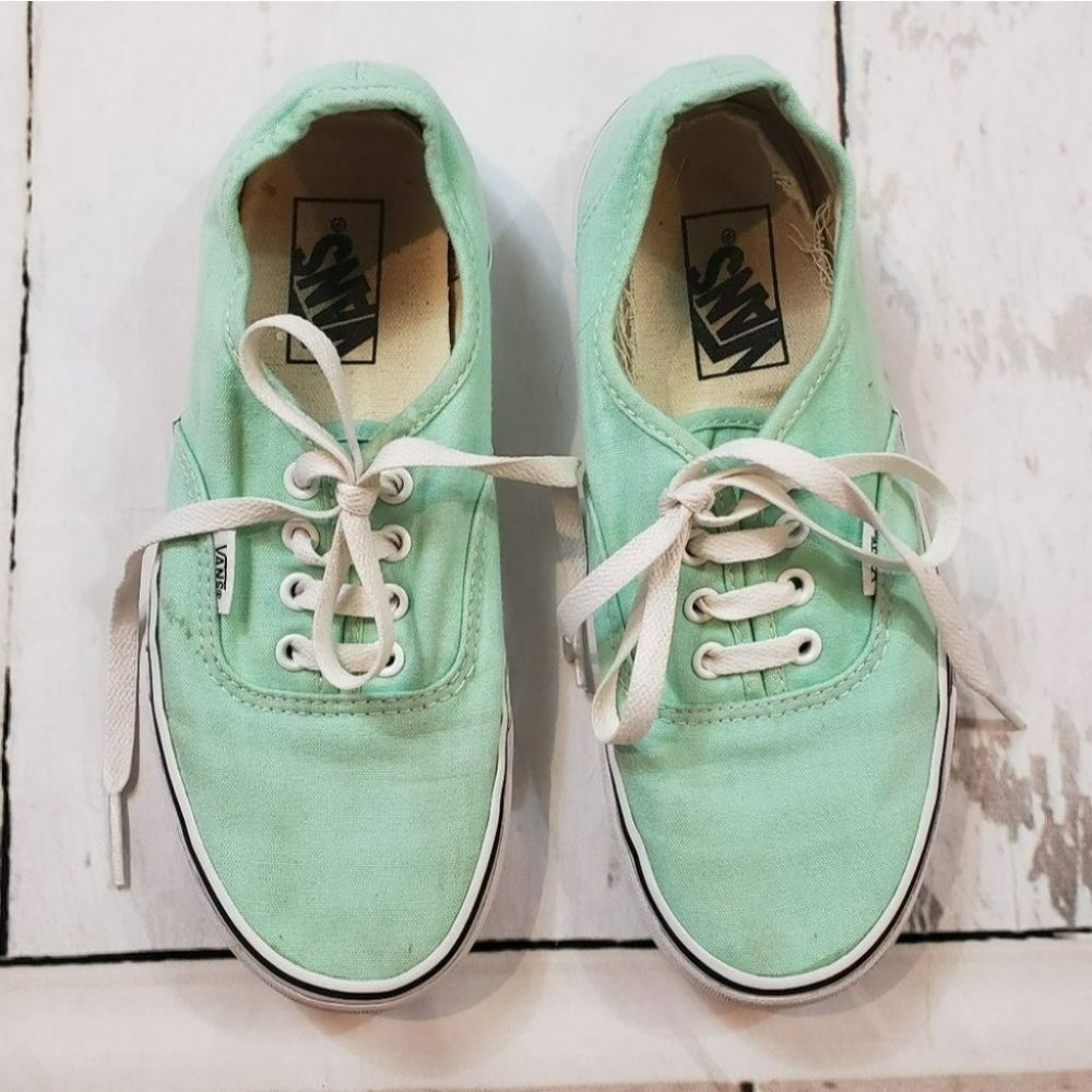 Vans 7.5 mint green sneakers